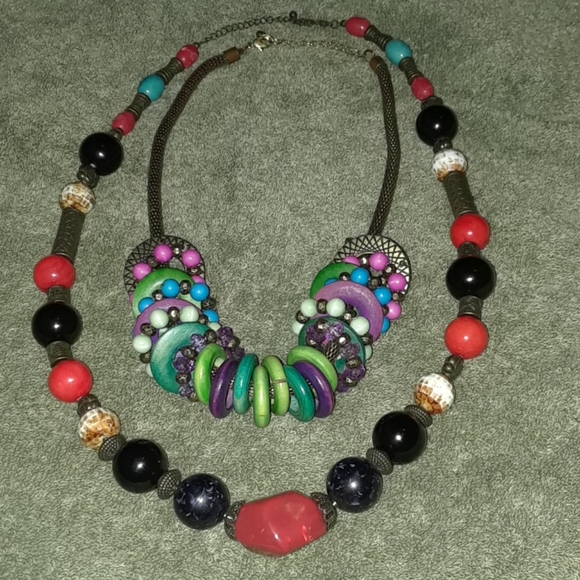 Boho necklaces (lot of 2) - Picture 1 of 4